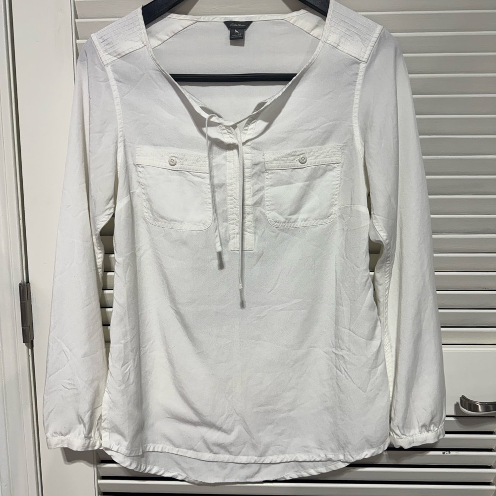 Eddie Bauer White Blouse In Women’s Size XS
